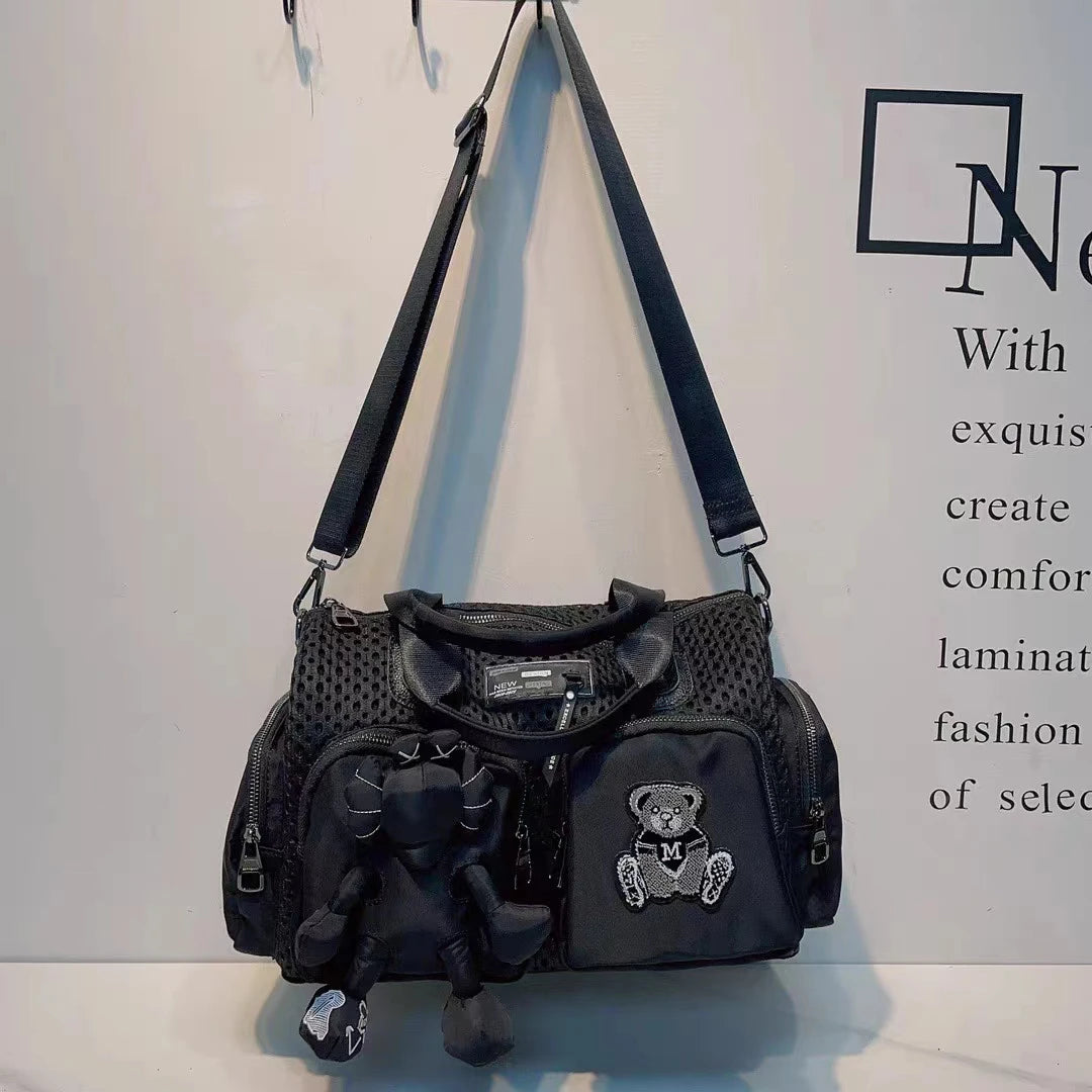Bolsa de Denim Personalizada e Alça de Couro Real