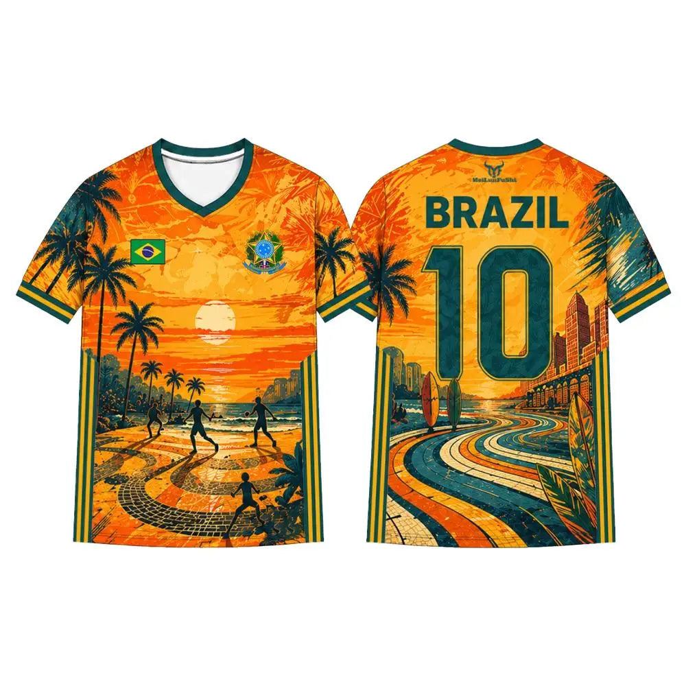 Camisa Brasil Estampa 3D Cristo Redentor
