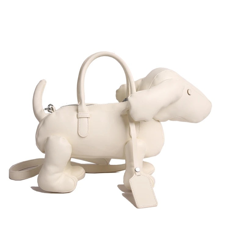 Bolsa Cachorro Cartoon 3D Couro PU com Alça Superior