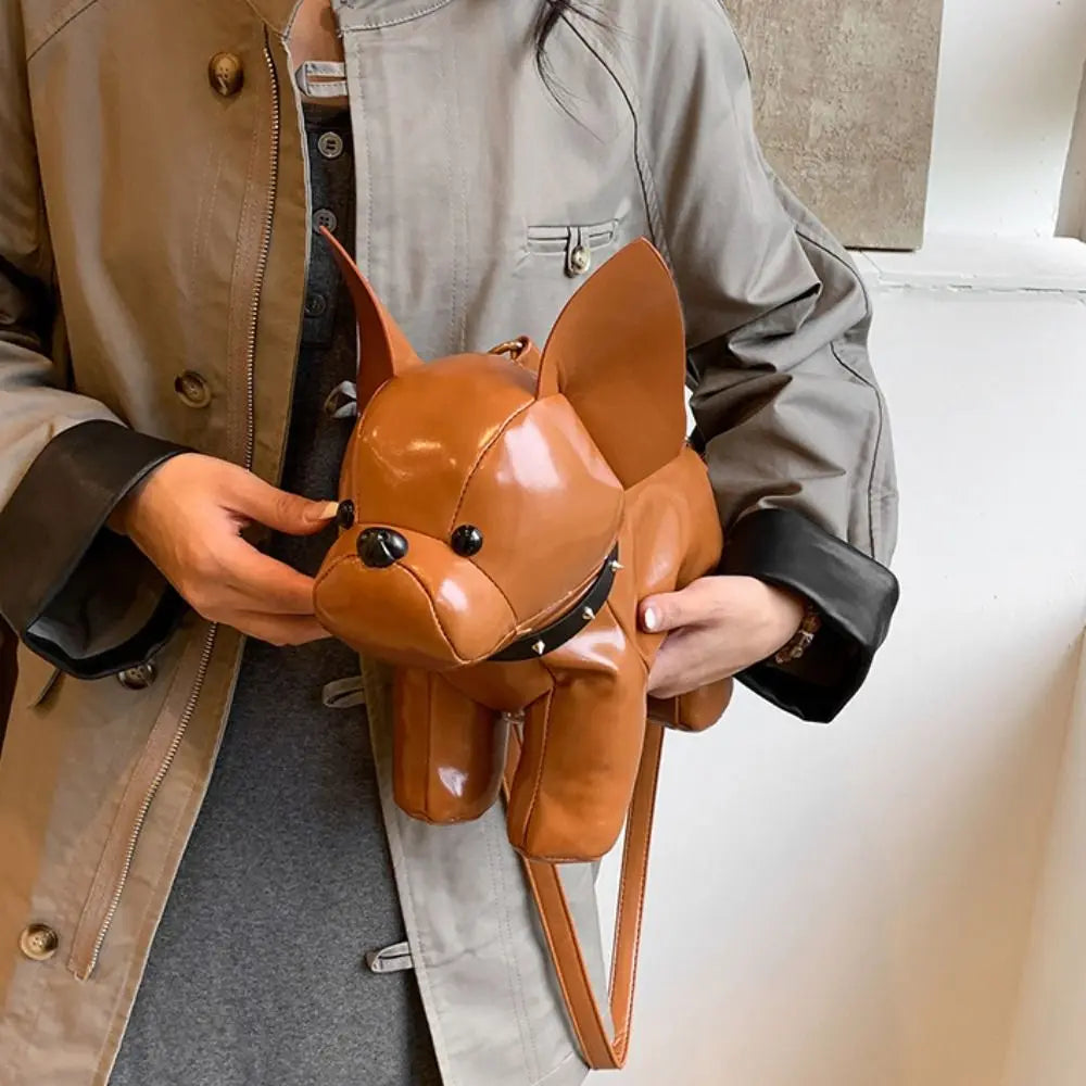 Bolsa Crossbody Bulldog 3D em Couro PU