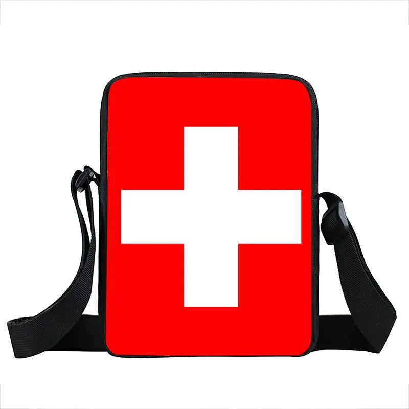 Bolsa Transversal Estampa Bandeira dos Países