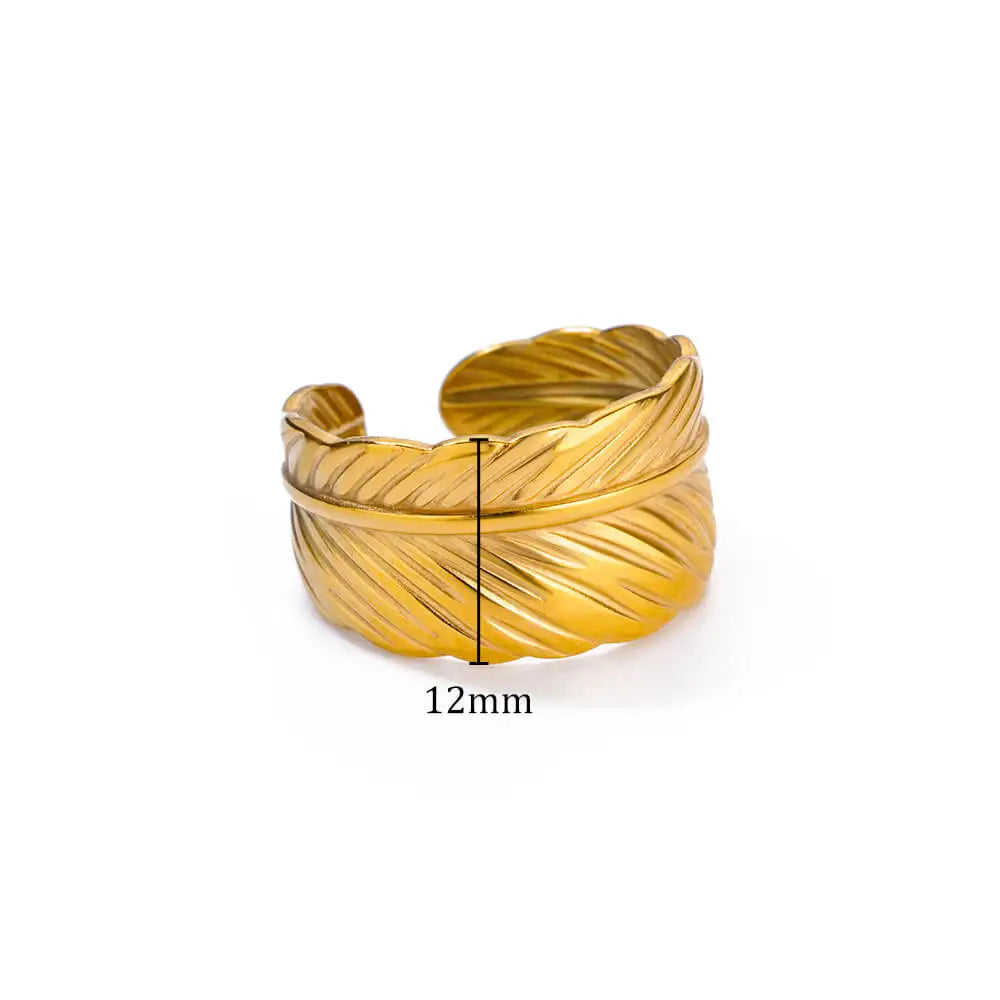 Anel Glam Bold Ajustável em Aço Inoxidável