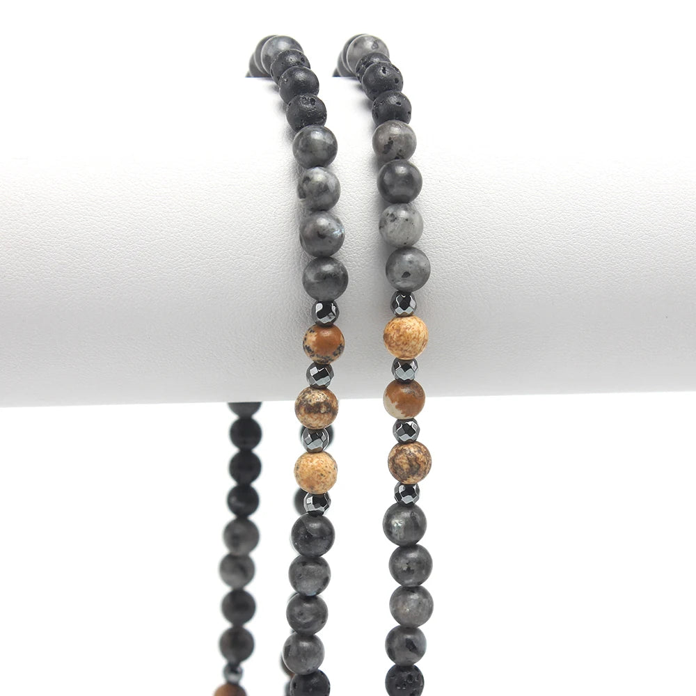 Colar Pedra Natural Energia Positiva Shimmerstone Hematita