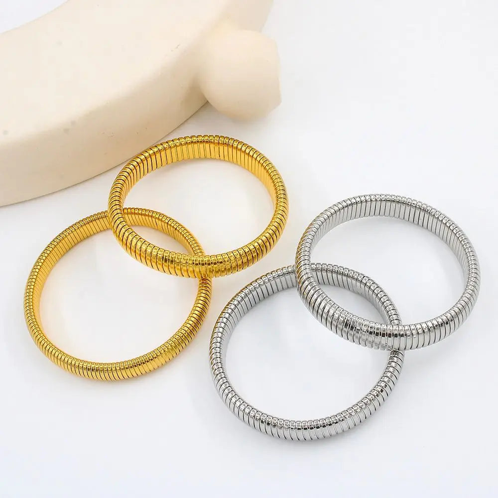 Bracelete Elástico em Aço Inoxidável à Prova D'Água