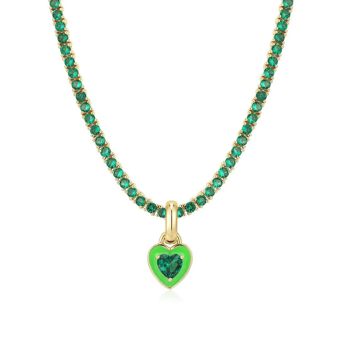 Colar Brilhante Riviera Choker com Pingente