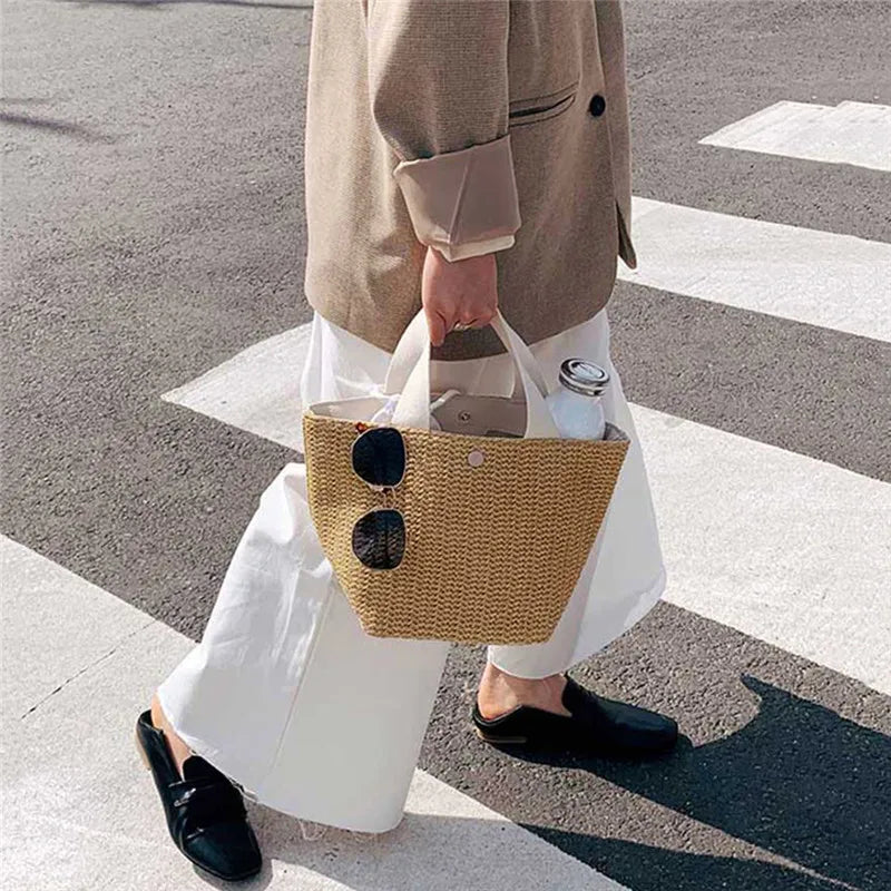 Bolsa de Palha Moda Praia