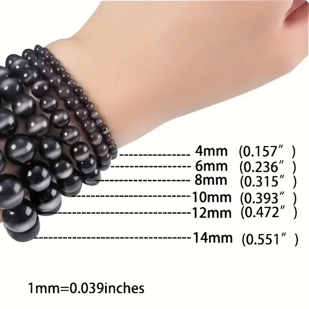 Conjunto de Pulseiras de Cristal de Pedra Natural Energia Positiva