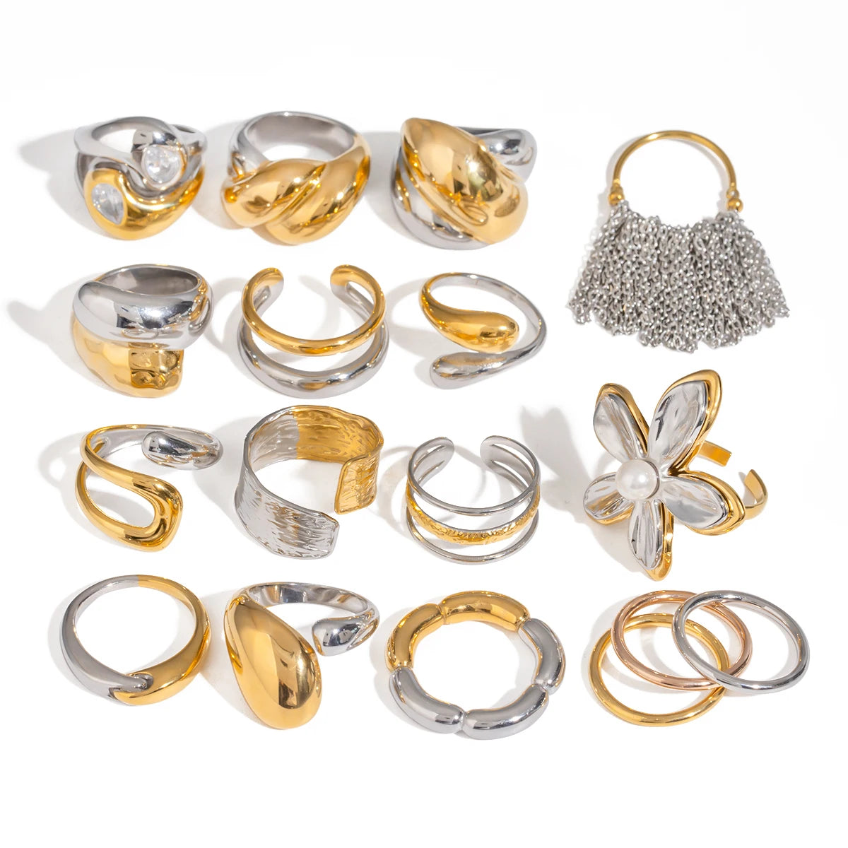 Anel Linhas Paralelas Vintage