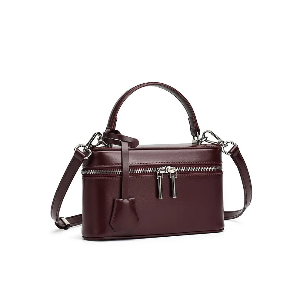 Bolsa Box com Alça em Couro Legítimo