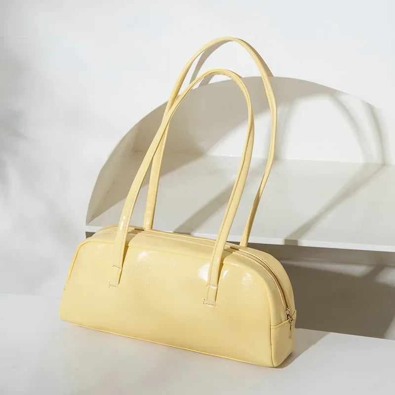 Bolsa Shoulder Baguette com Alças Duplas e Zíper