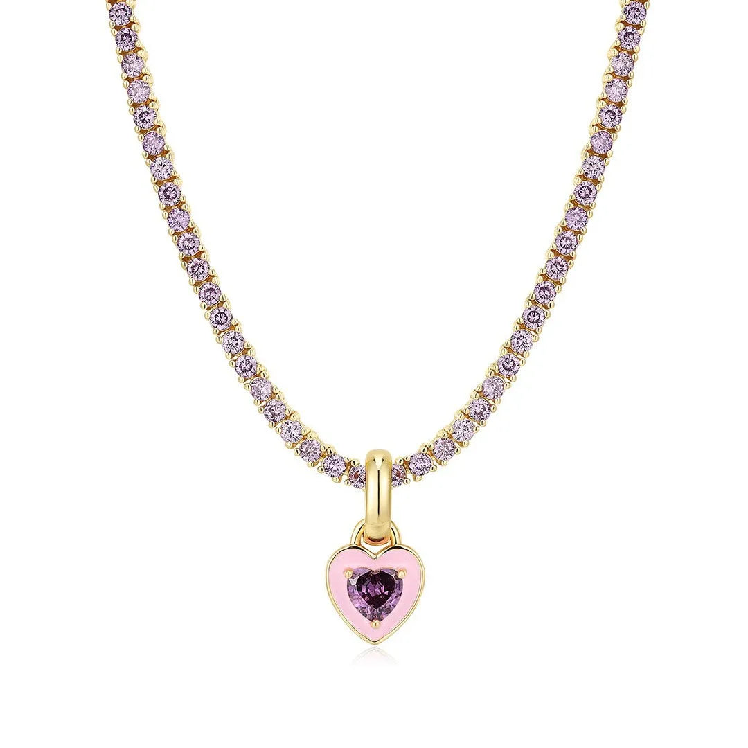 Colar Brilhante Riviera Choker com Pingente