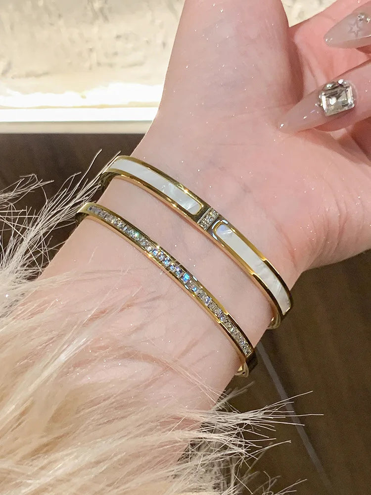 Pulseira de Zircônia em Aço Inoxidável