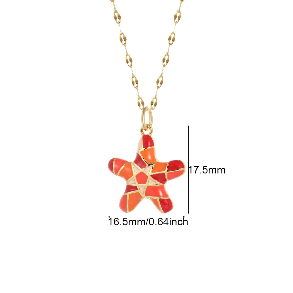 Colar Boho Heart Charm Dourado em Aço Inoxidável