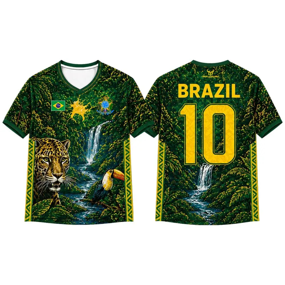 Camisa Brasil Estampa 3D Cristo Redentor