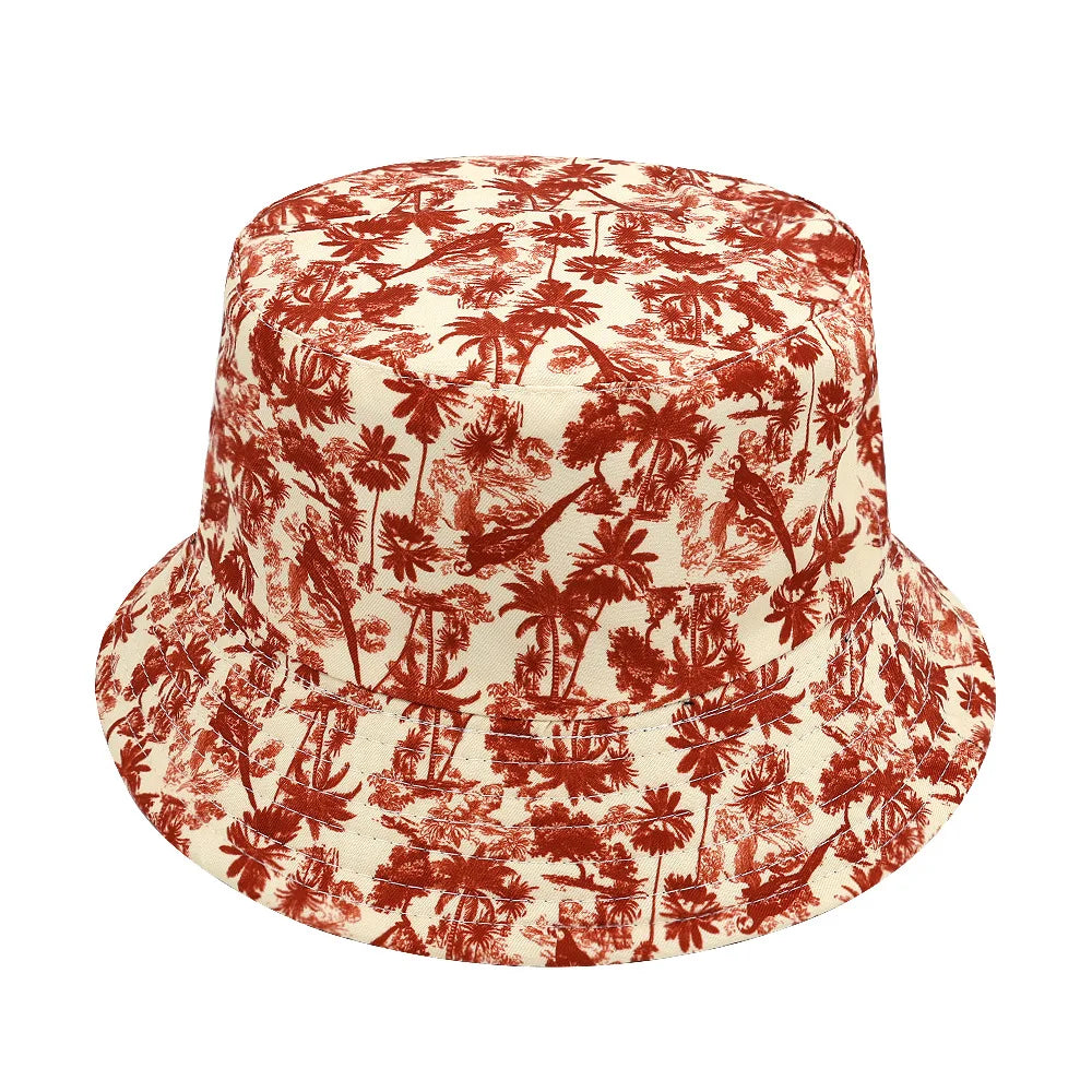 Chapéu Bucket Estampado Toile de Jouy
