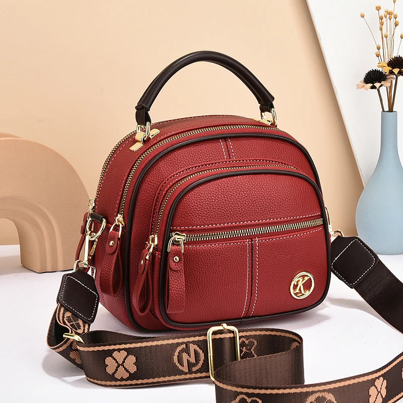 Bolsa Multifunções com Alça Ajustável e Couro Sintético