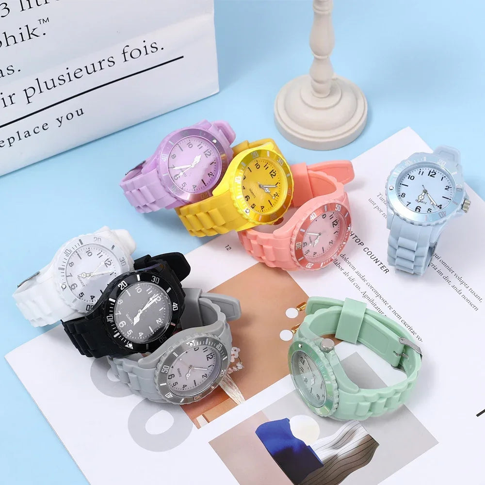 Relógio Quartz Casual de Silicone