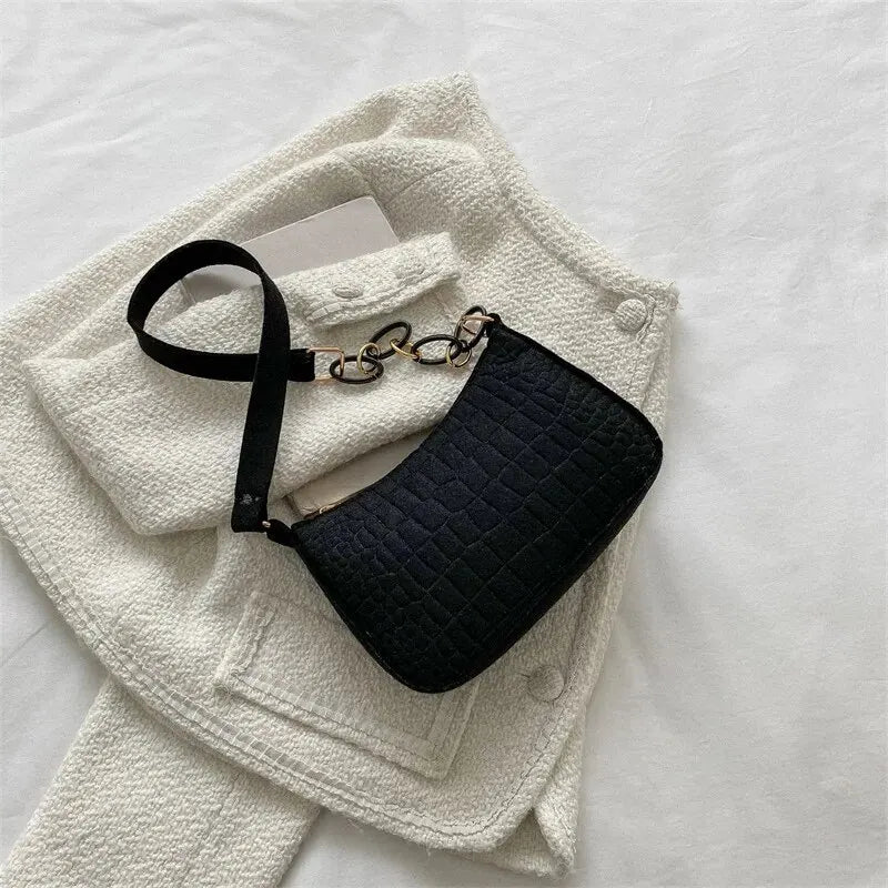 Bolsa Croco Colorida com Corrente