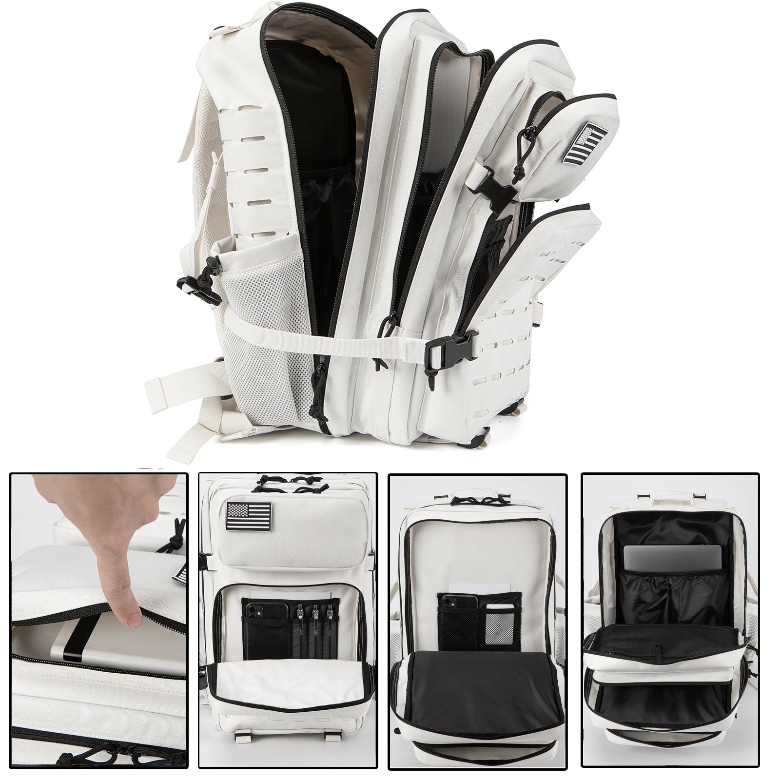 Mochila Tática - Disponível em 25L e 45L Viagem Bagagem de mão
