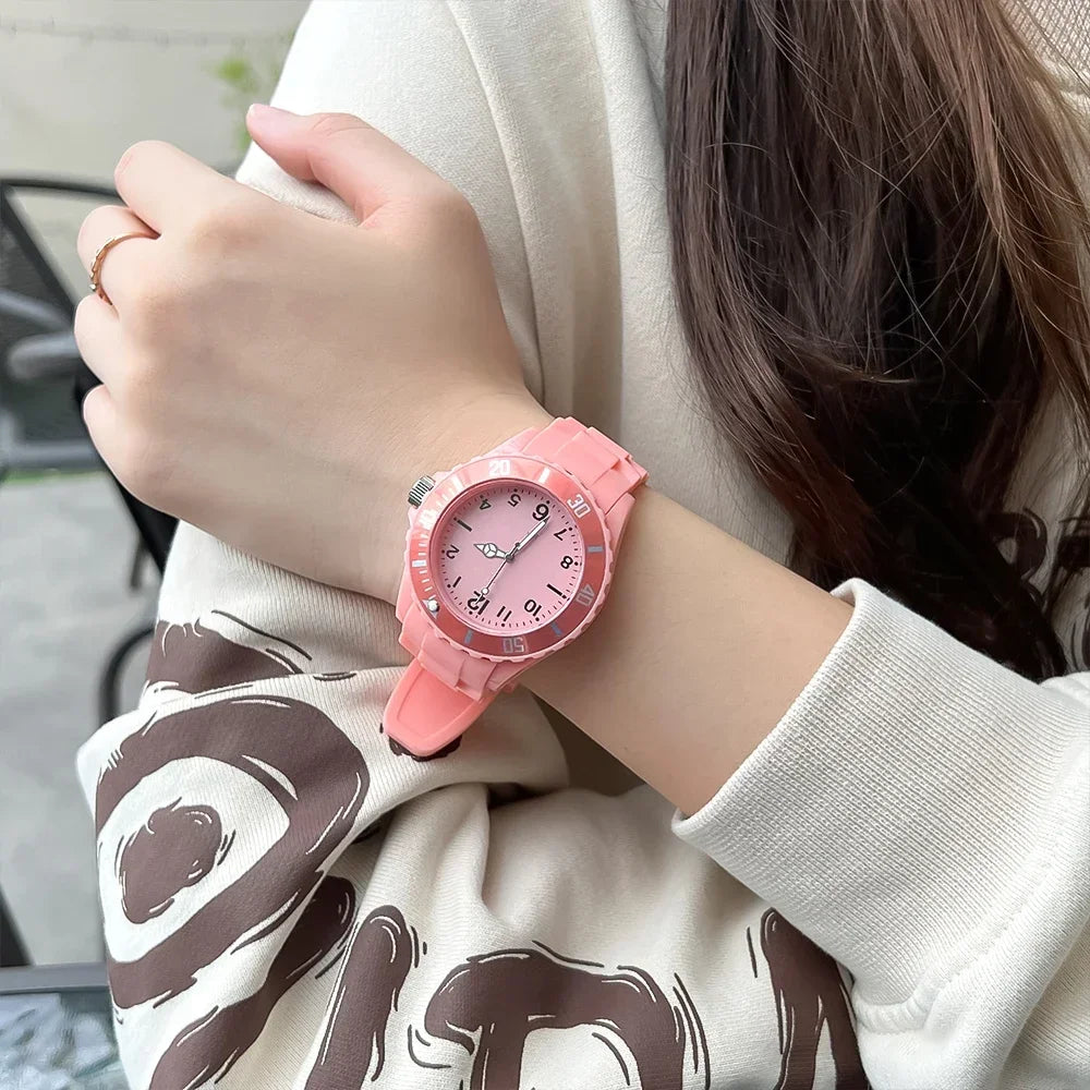 Relógio Quartz Casual de Silicone