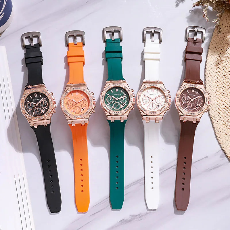 Relógio com Pulseira de Silicone Luxo