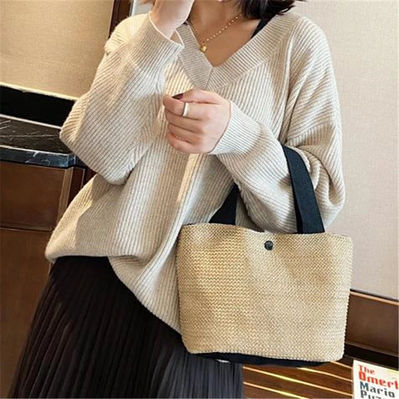 Bolsa de Palha Moda Praia
