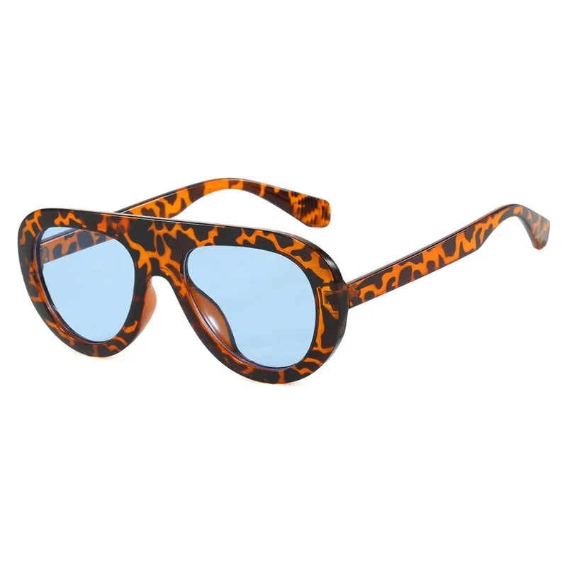 Óculos Retrô Y2K Bold Leopard