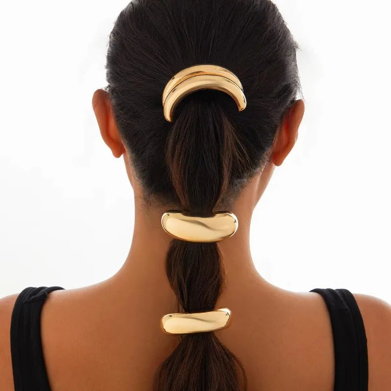 Presilhas Metálicas Duplas para Cabelo