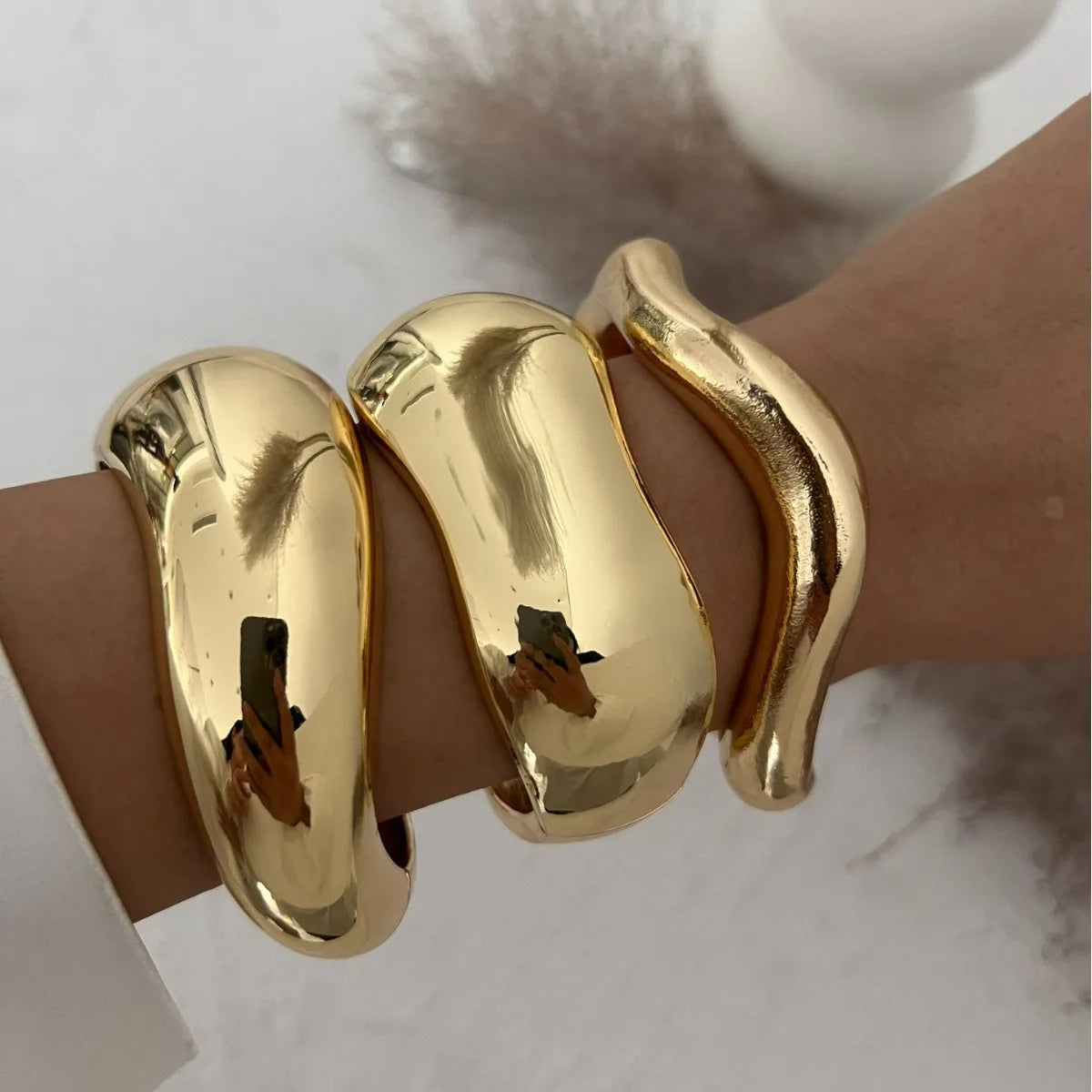 Bracelete Forma Orgânica Geométrica