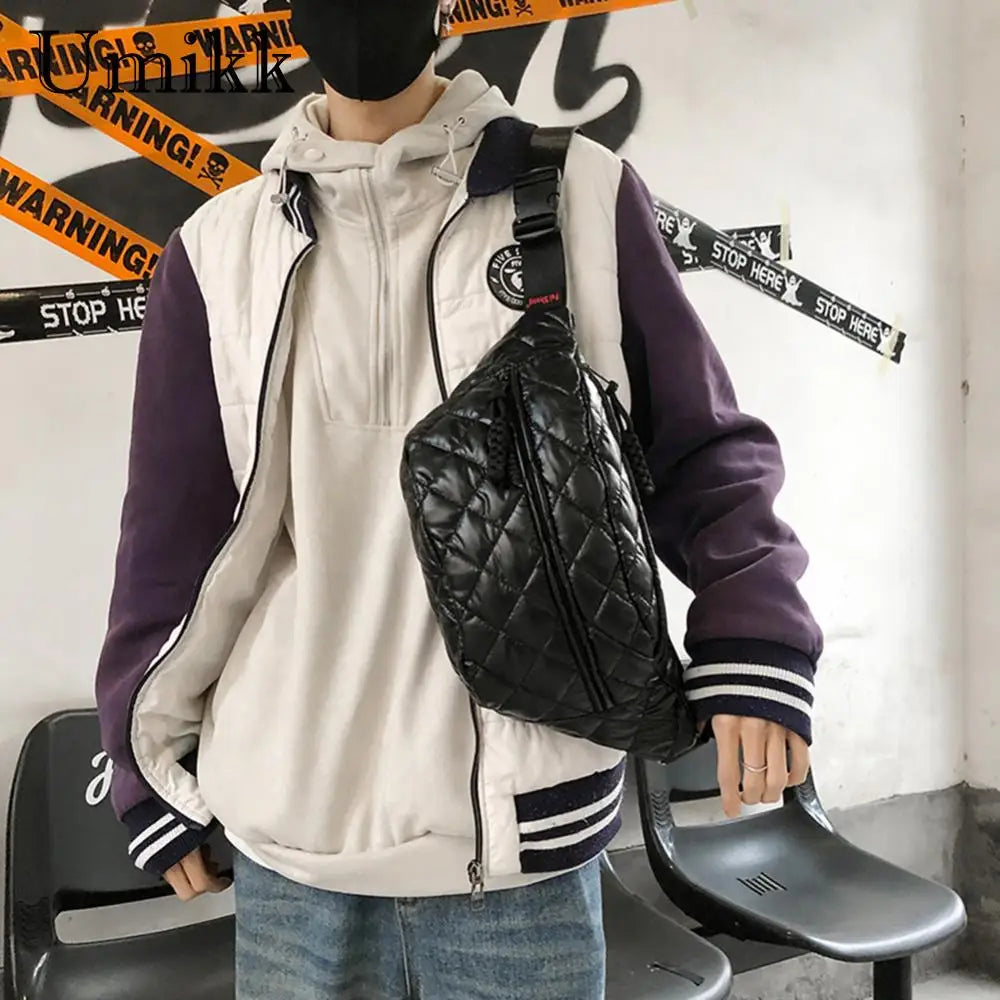 Bolsa Puffer Pochete Crossbody Metalizada