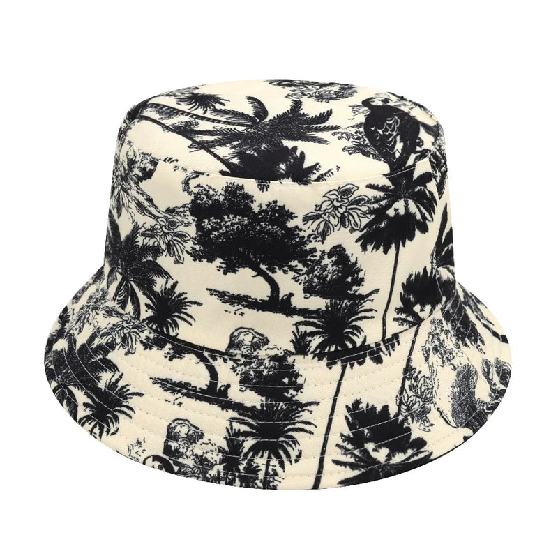 Chapéu Bucket Estampado Toile de Jouy