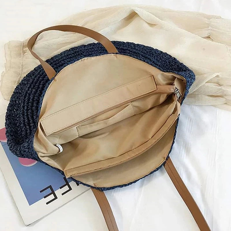Bolsa de Palha Olho Grego Artesanal Moda Praia