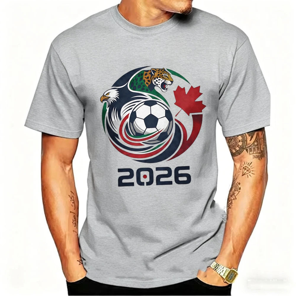 Camiseta Copa 2026 Estampa Águia e Jaguar
