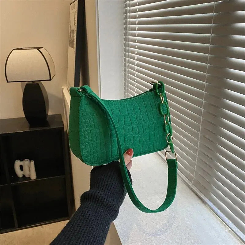 Bolsa Croco Colorida com Corrente