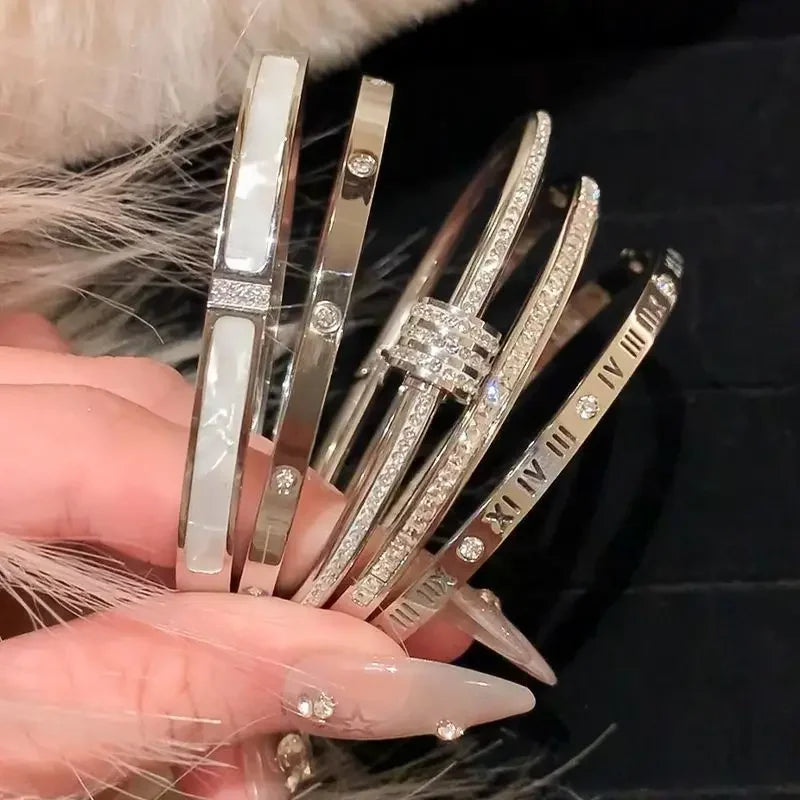 Pulseira de Zircônia em Aço Inoxidável