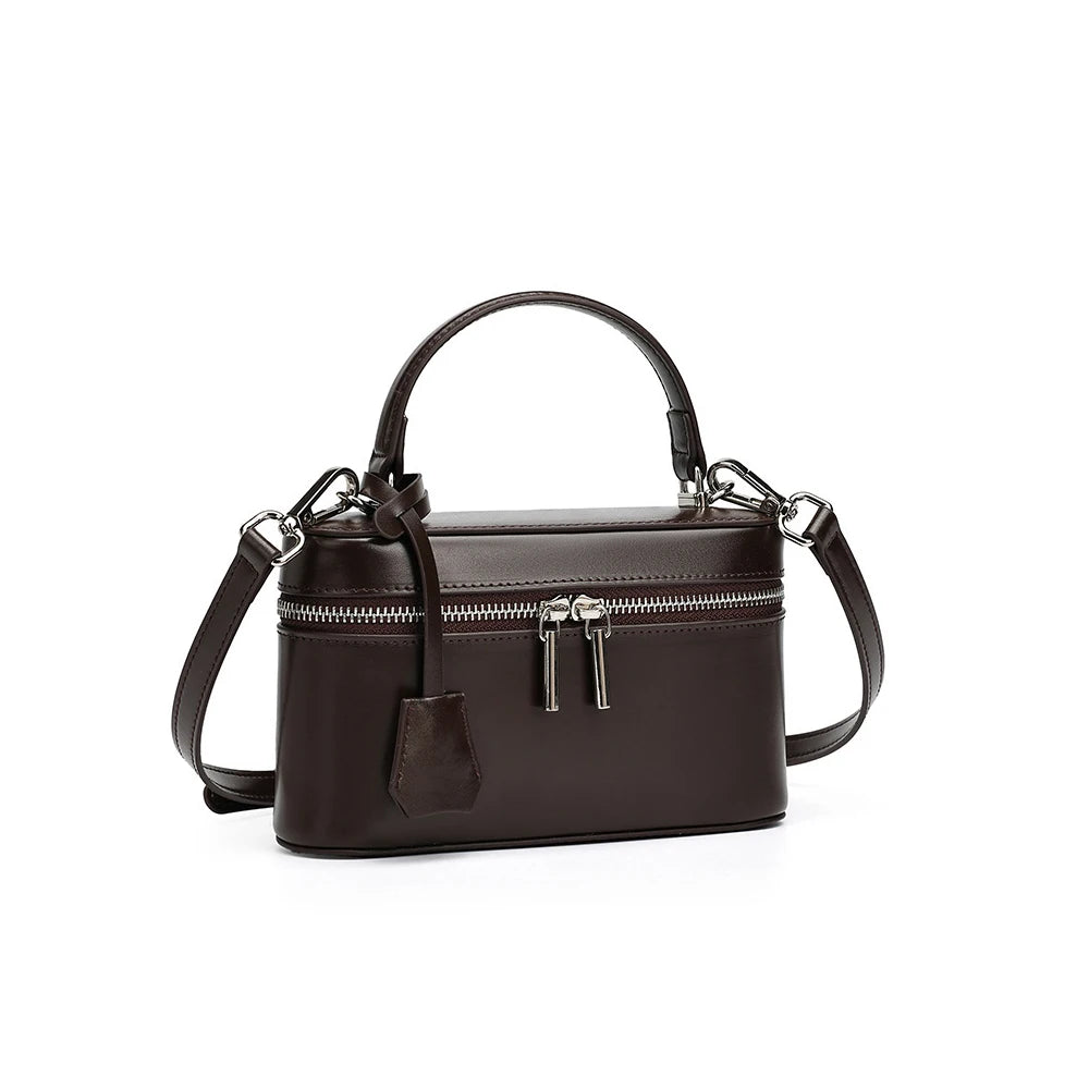 Bolsa Box com Alça em Couro Legítimo