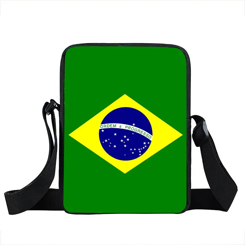 Bolsa Transversal Estampa Bandeira dos Países