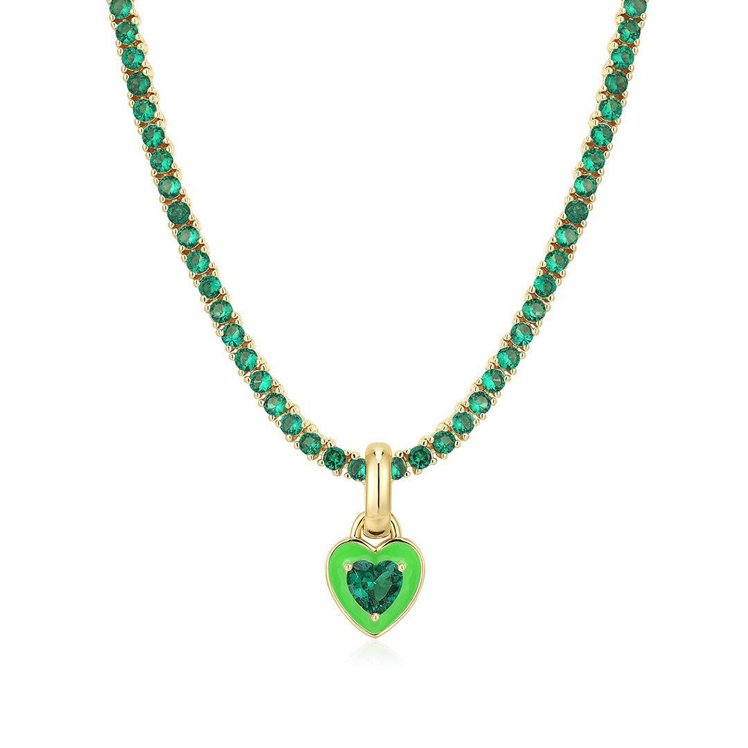 Colar Brilhante Riviera Choker com Pingente