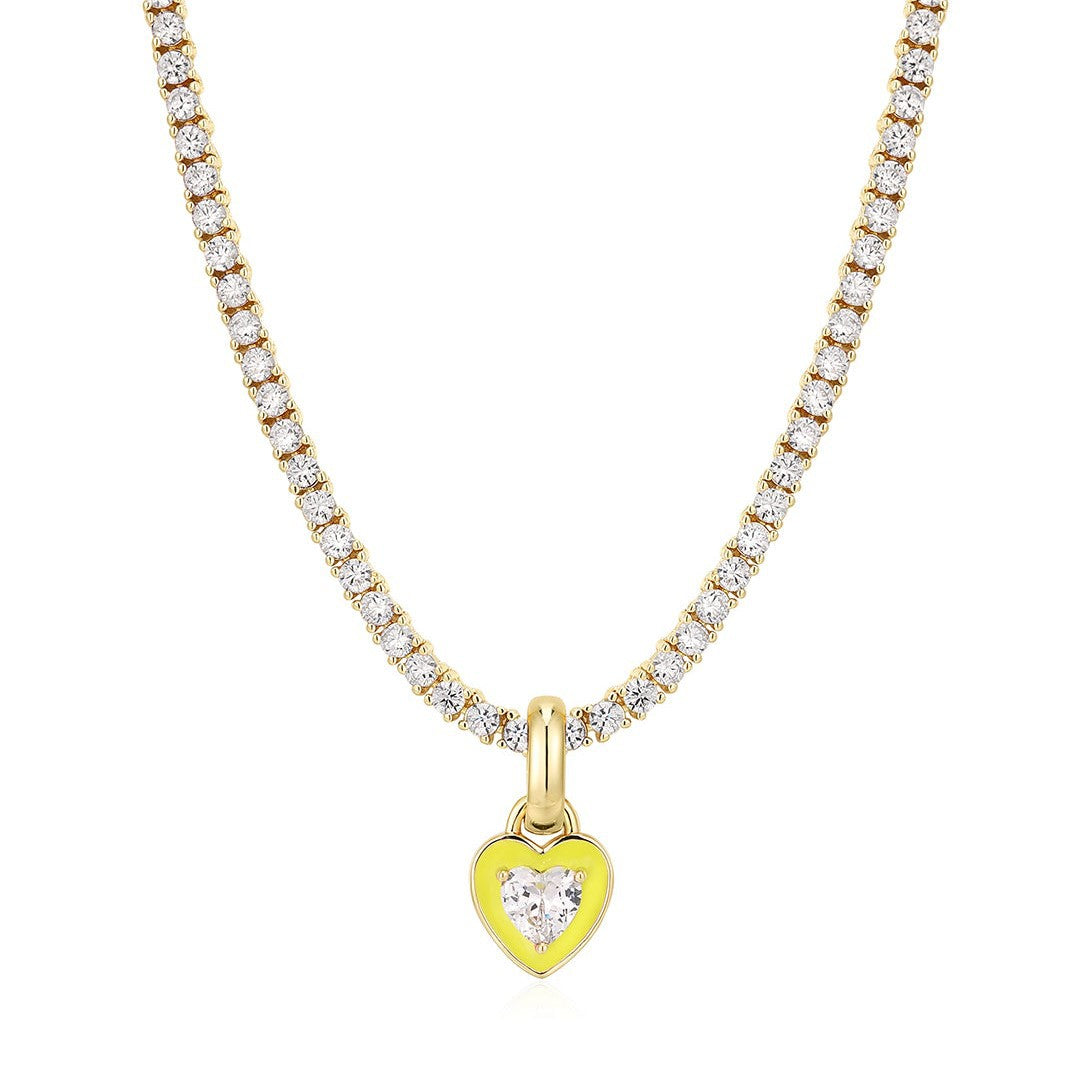 Colar Brilhante Riviera Choker com Pingente