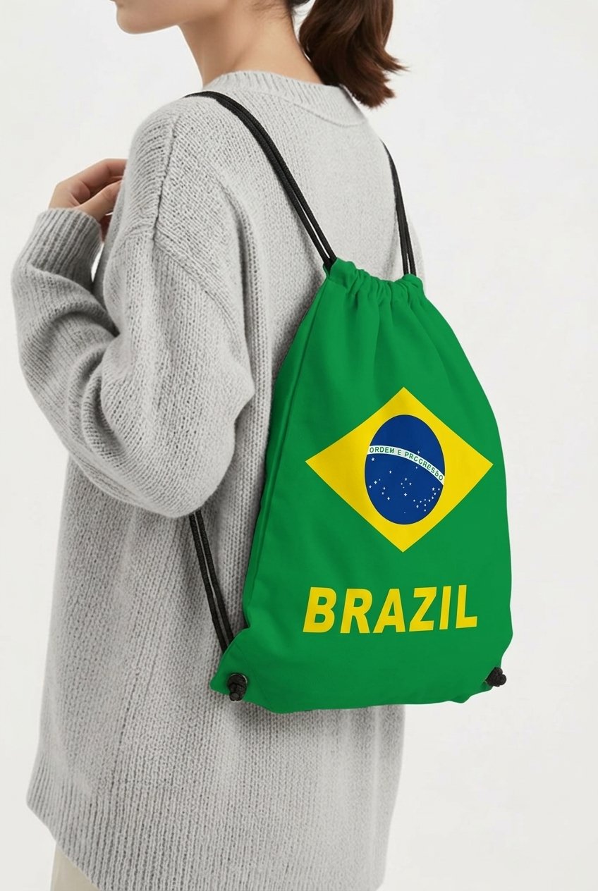 Mochila Saco Torcedor Bandeiras do Mundo Copa