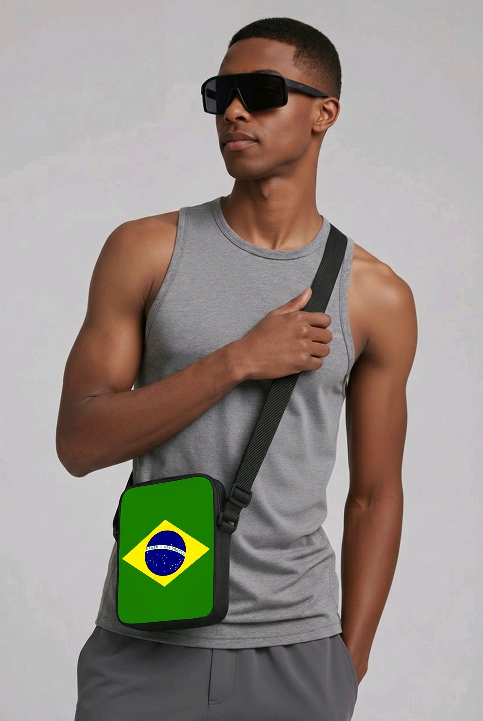 Bolsa Transversal Estampa Bandeira dos Países