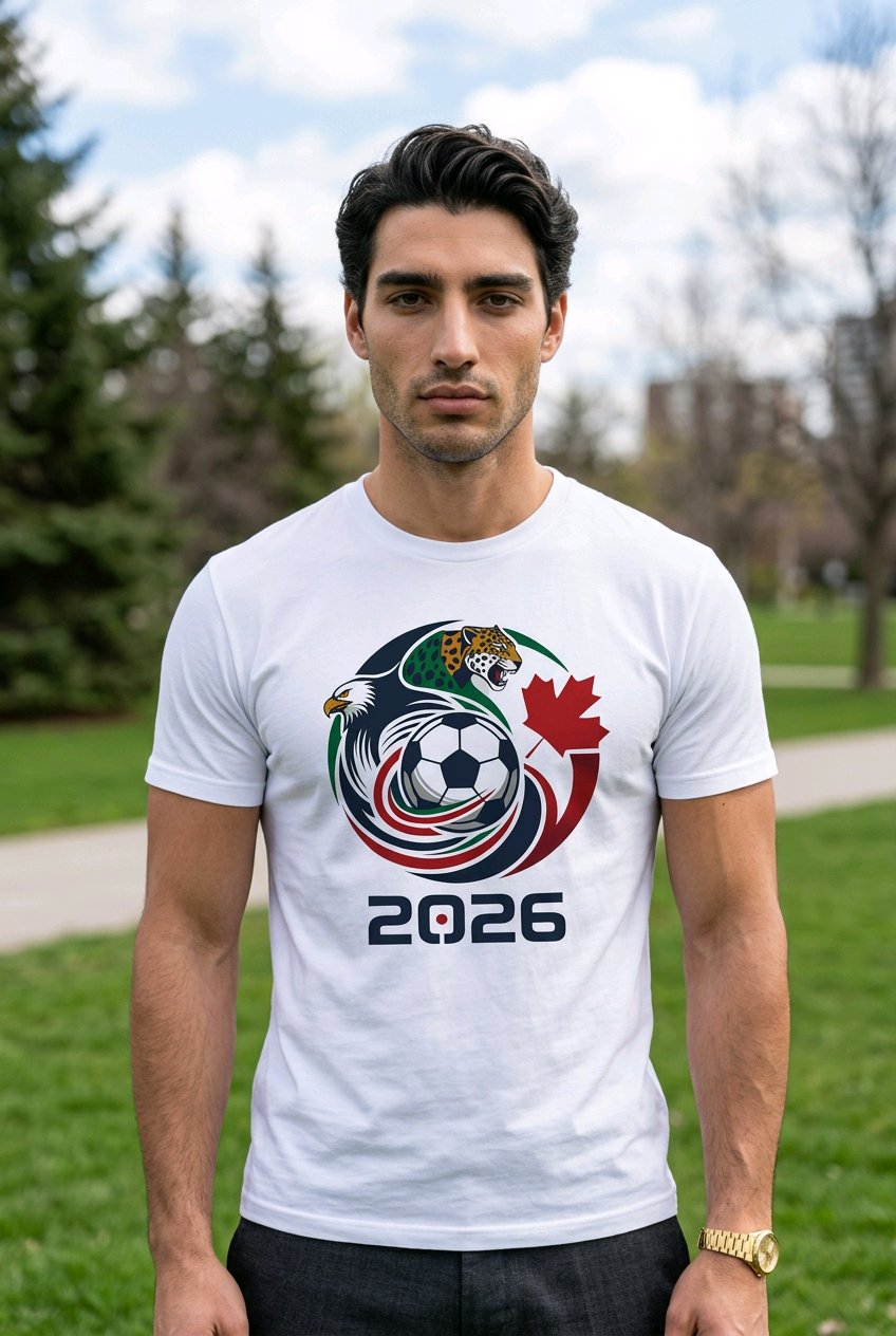 Camiseta Copa 2026 Estampa Águia e Jaguar