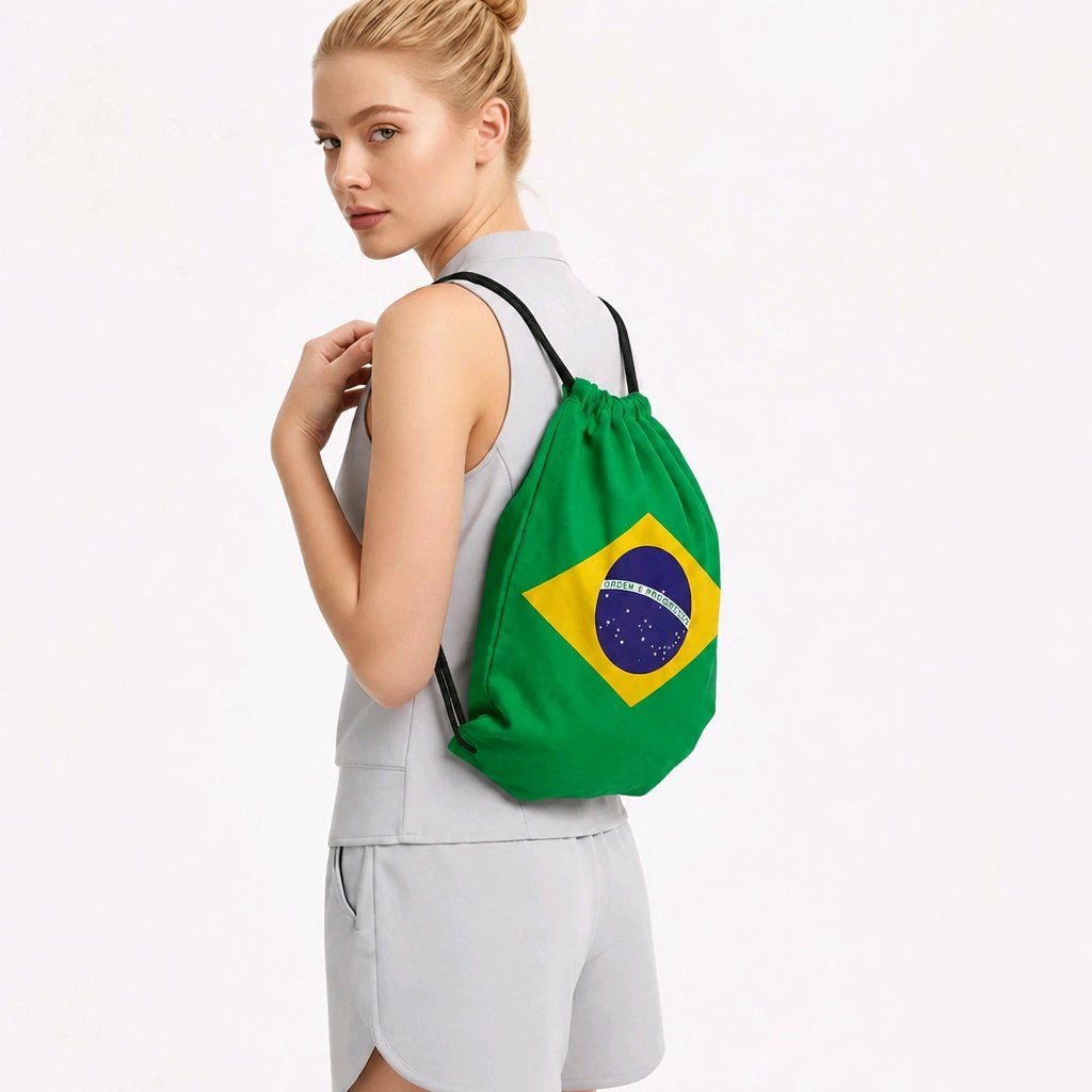 Mochila Saco Estampa Bandeira do Brasil