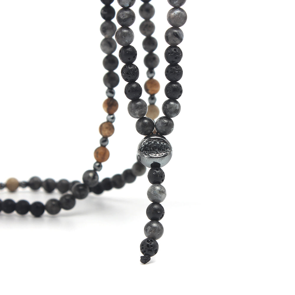 Colar Pedra Natural Energia Positiva Shimmerstone Hematita