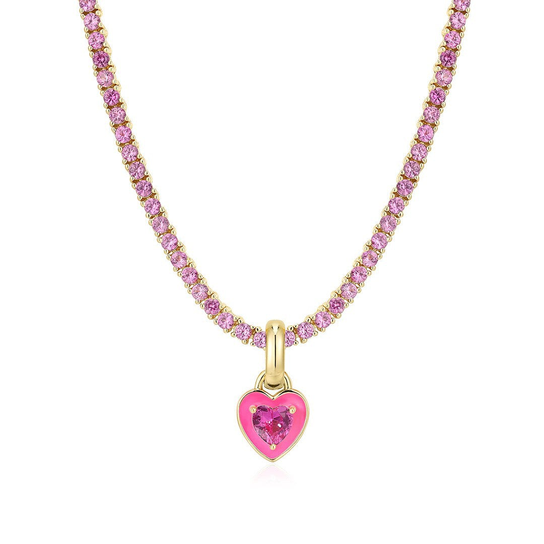 Colar Brilhante Riviera Choker com Pingente
